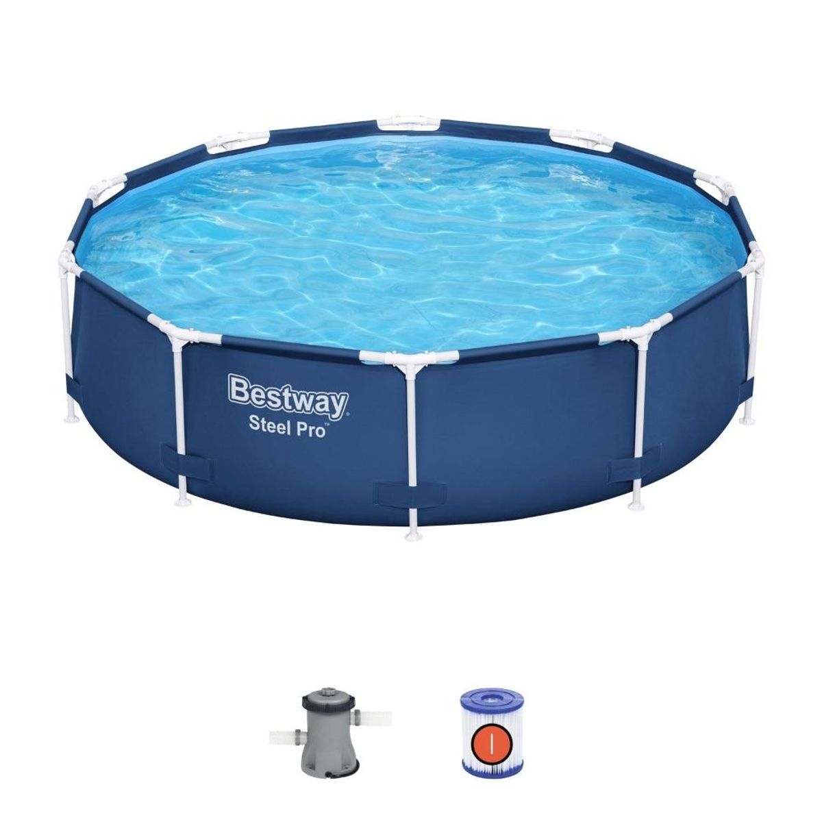 BESTWAY - SET PISCINA BESTWAY REDONDA STEEL PRO CON FILTRO 305MX76CM