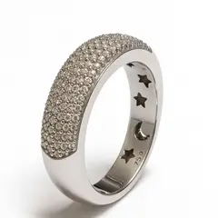 JB JOYAS BARON - Anillo Oro Blanco 18kt Diamantes 50 Pts.