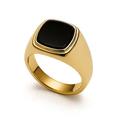 JB JOYAS BARON - Anillo Oro 18kt Sello Ónix