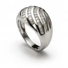 JB JOYAS BARON - Anillo Oro Blanco 18kt Diamantes 87 Pts.