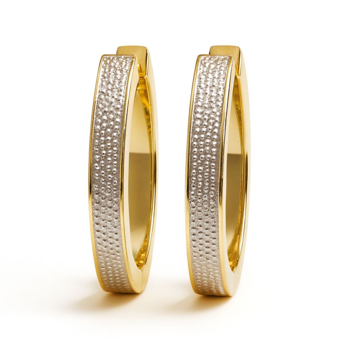 JB JOYAS BARON - Aros Oro 18kt  Argolla Bicolor