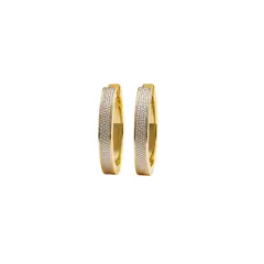 JB JOYAS BARON - Aros Oro 18kt Argolla Bicolor
