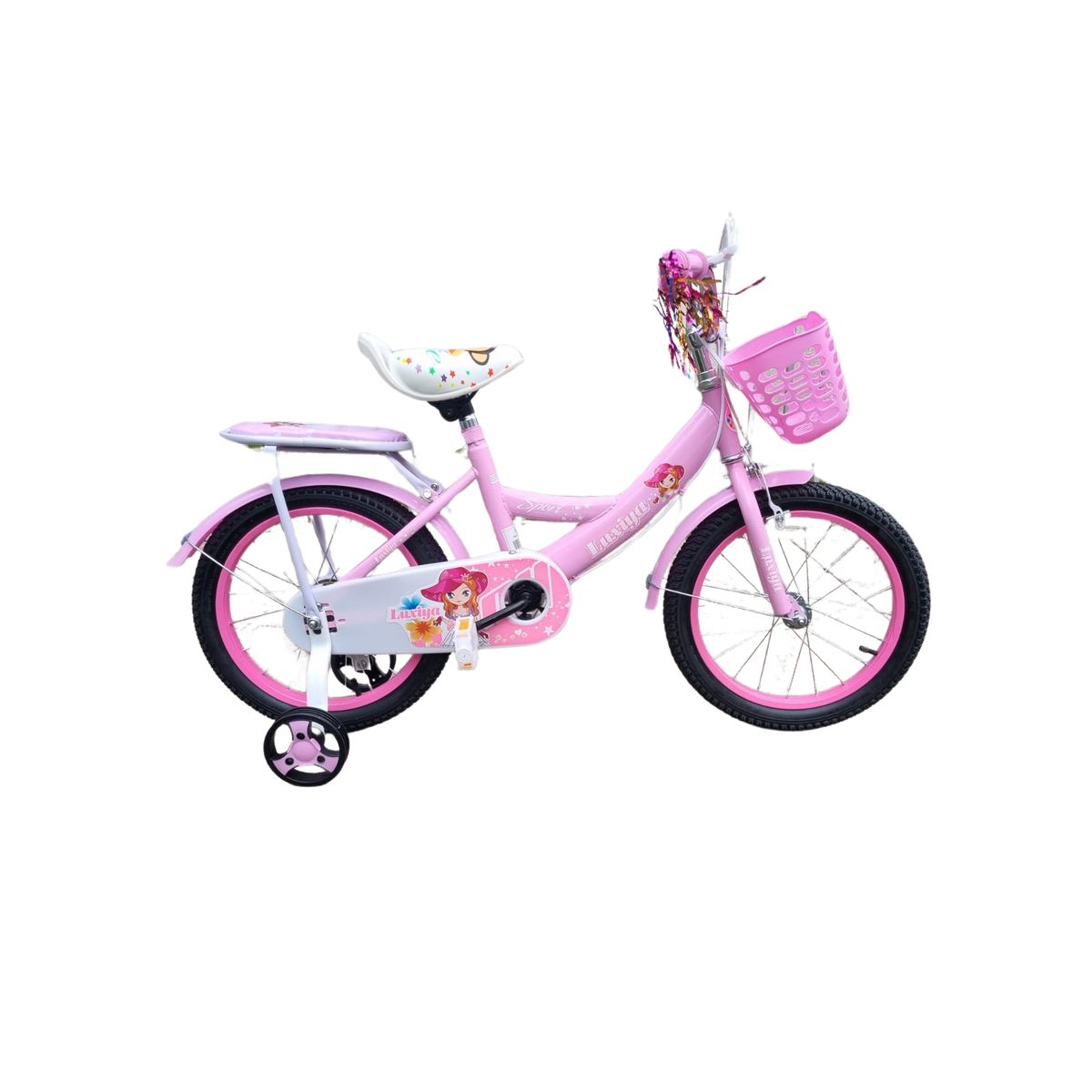 GENERICO - Bicicleta Infantil con Ruedas de Seguridad Aro 16 Rosa