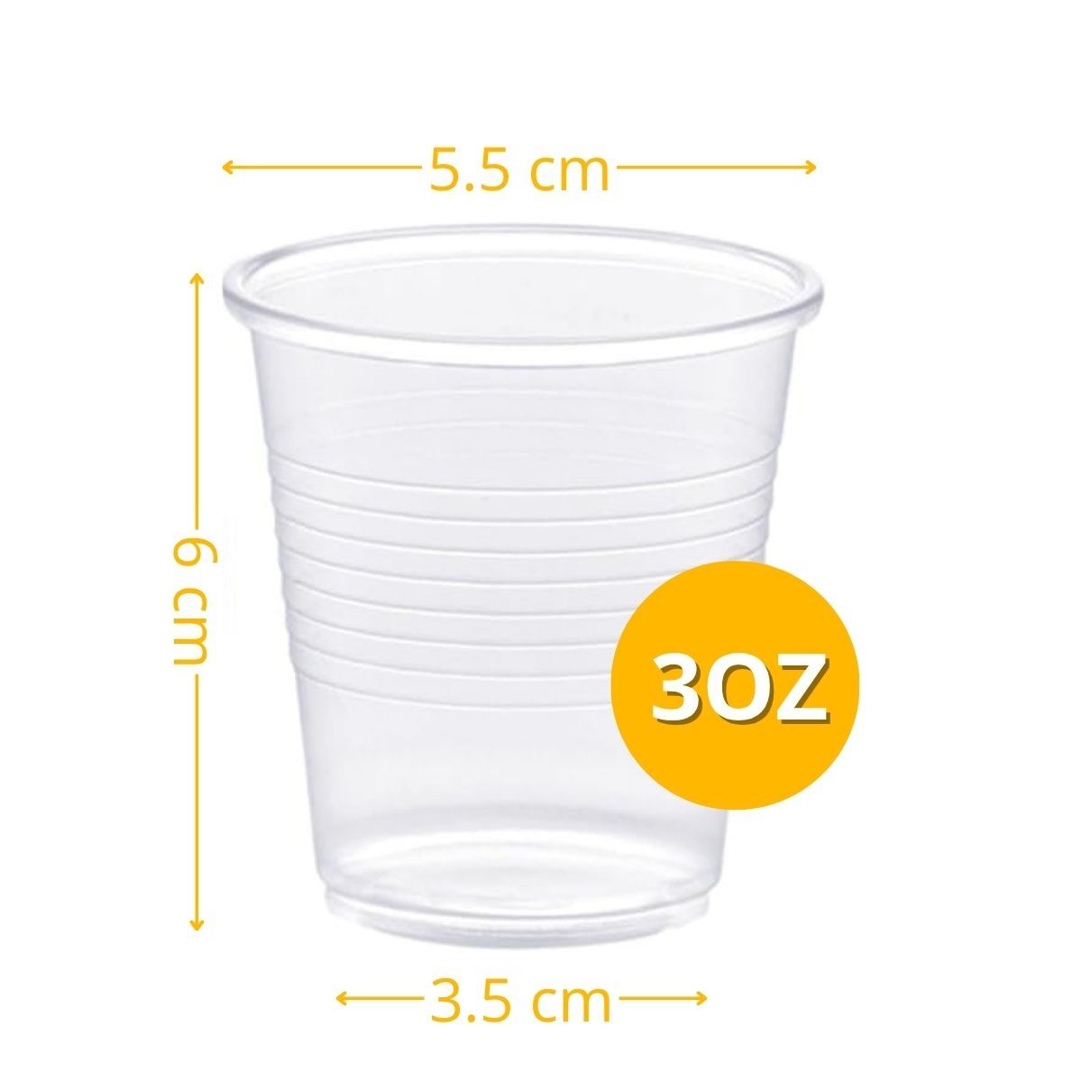 GENERICO - Vasos Plásticos Transparentes 3oz Desechable 50 unidades