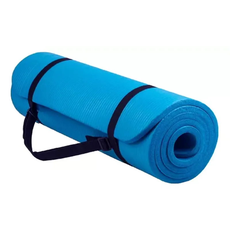 GENERICO - Colchoneta yoga mat para pilates 15 mm con correa y bolso transporte