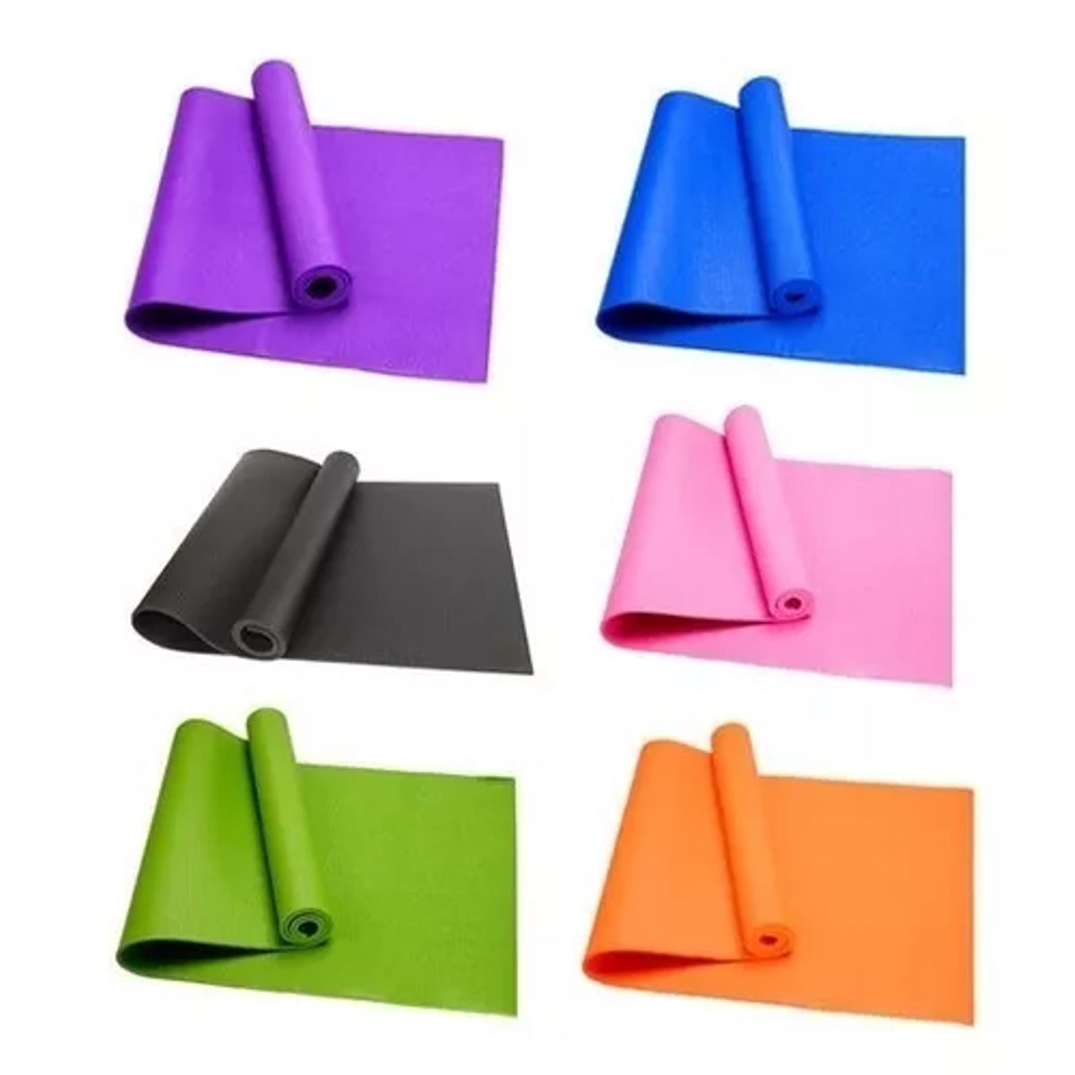 GENERICO - Colchoneta mat - yoga manta con bolso 4 mm 173x61 cm naranja