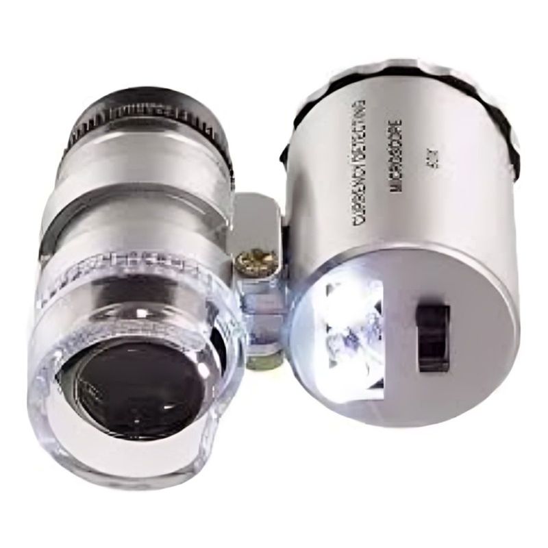GENERICO - Microscopio Lupa De Bolsillo Luz Leduv 60x