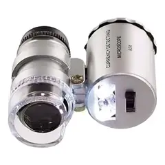 GENERICO - Microscopio Lupa De Bolsillo Luz Leduv 60x