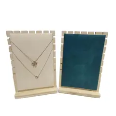 GENERICO - Exhibidor de Terciopelo en Madera para Collares 24X17cm Gms