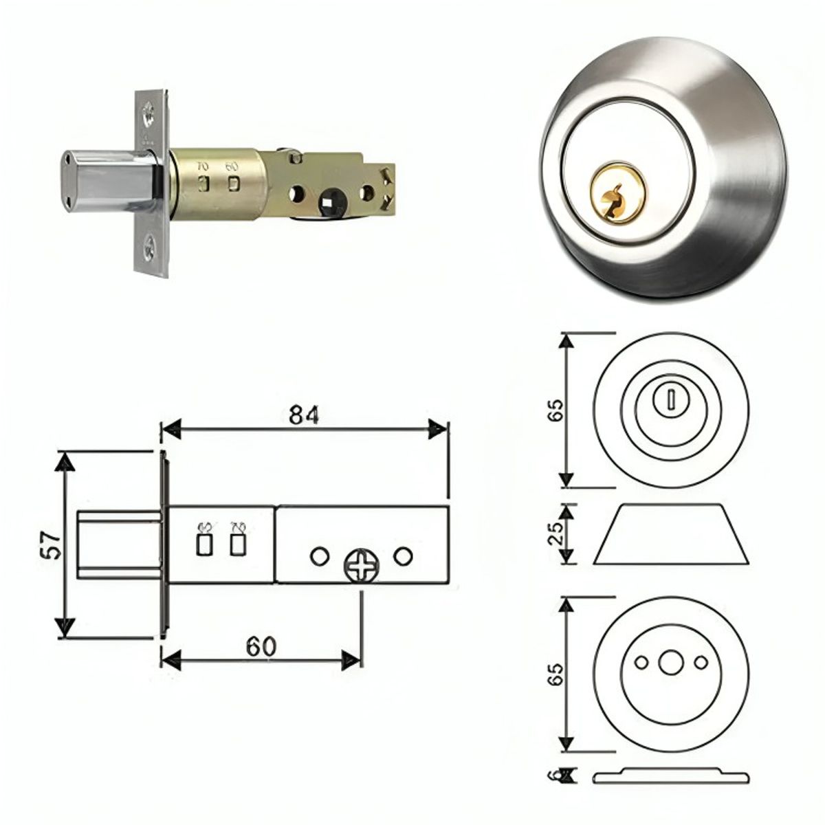 GENERICO - Cerradura chapa De Seguridad para Puertas