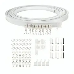 GENERICO - Riel Para Cortina De Techo Riel Flexible Soporte 3mts