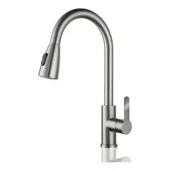 GENERICO - Llave Grifo Monomando Lavaplatos Extensible Niquel