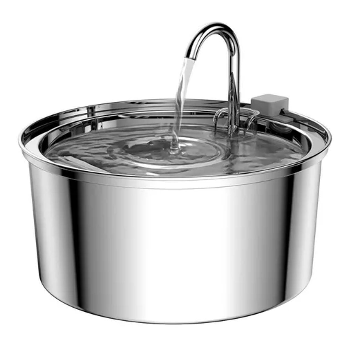 GENERICO - Fuente de agua para gatos acero inoxidable llave silenciosa