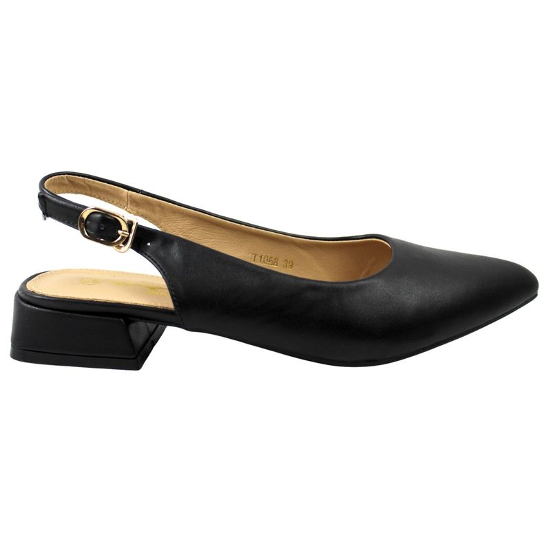 THUNDER BLUE - Zapatos Slingback de Mujer con Punta Fina Yassne Negro