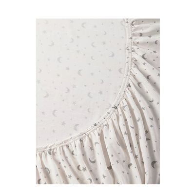 Imagen 2 del producto Set 2 sábanas bajeras jersey algodón cuna grande 70 x 140 x 18cm ESTRELLAS