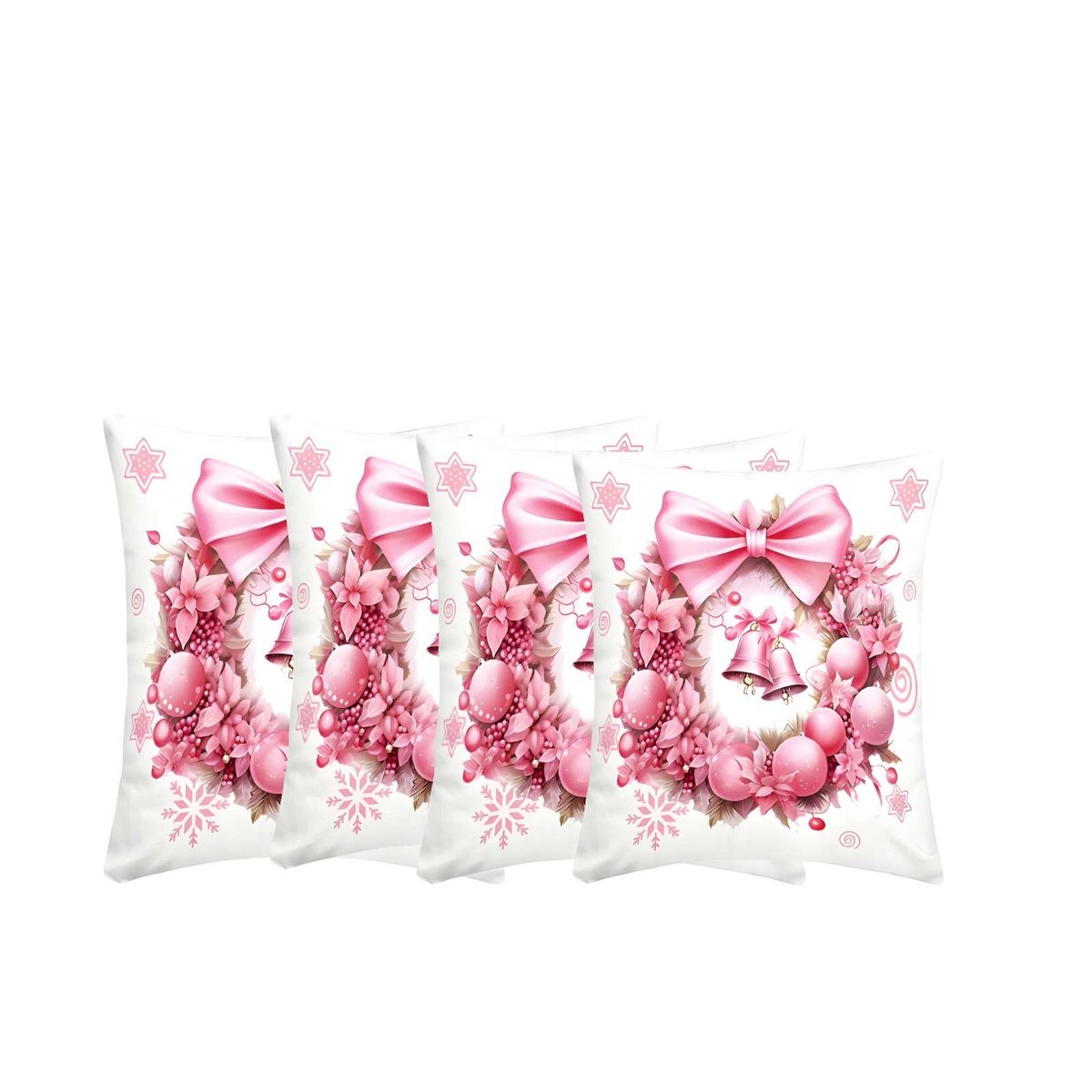 GENERICO - SET DE 4 FUNDAS DE COJINES DE NAVIDAD 45X45 CM A10