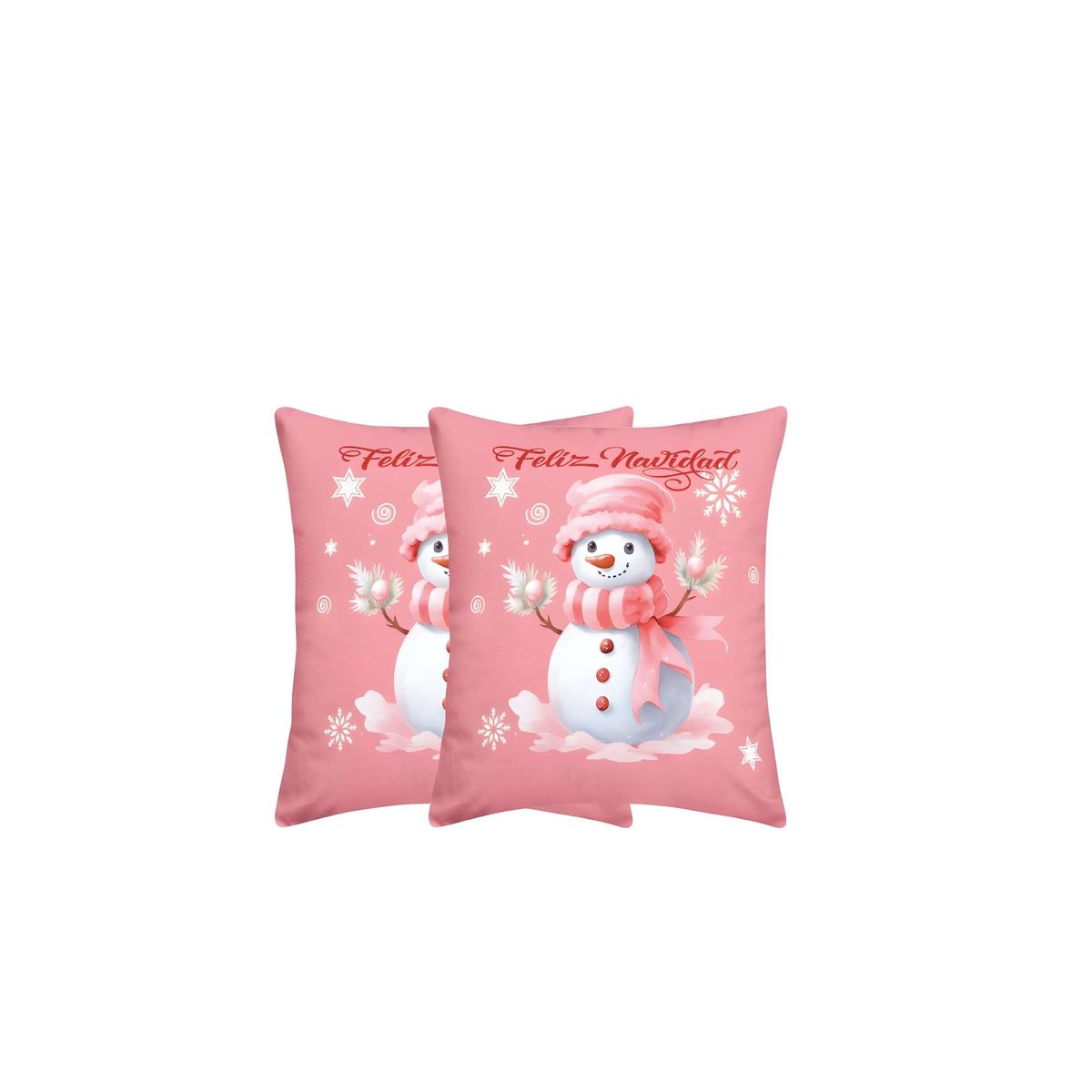 GENERICO - PACK DE 2 FUNDAS DE COJINES DE NAVIDAD 45X45 CM A09