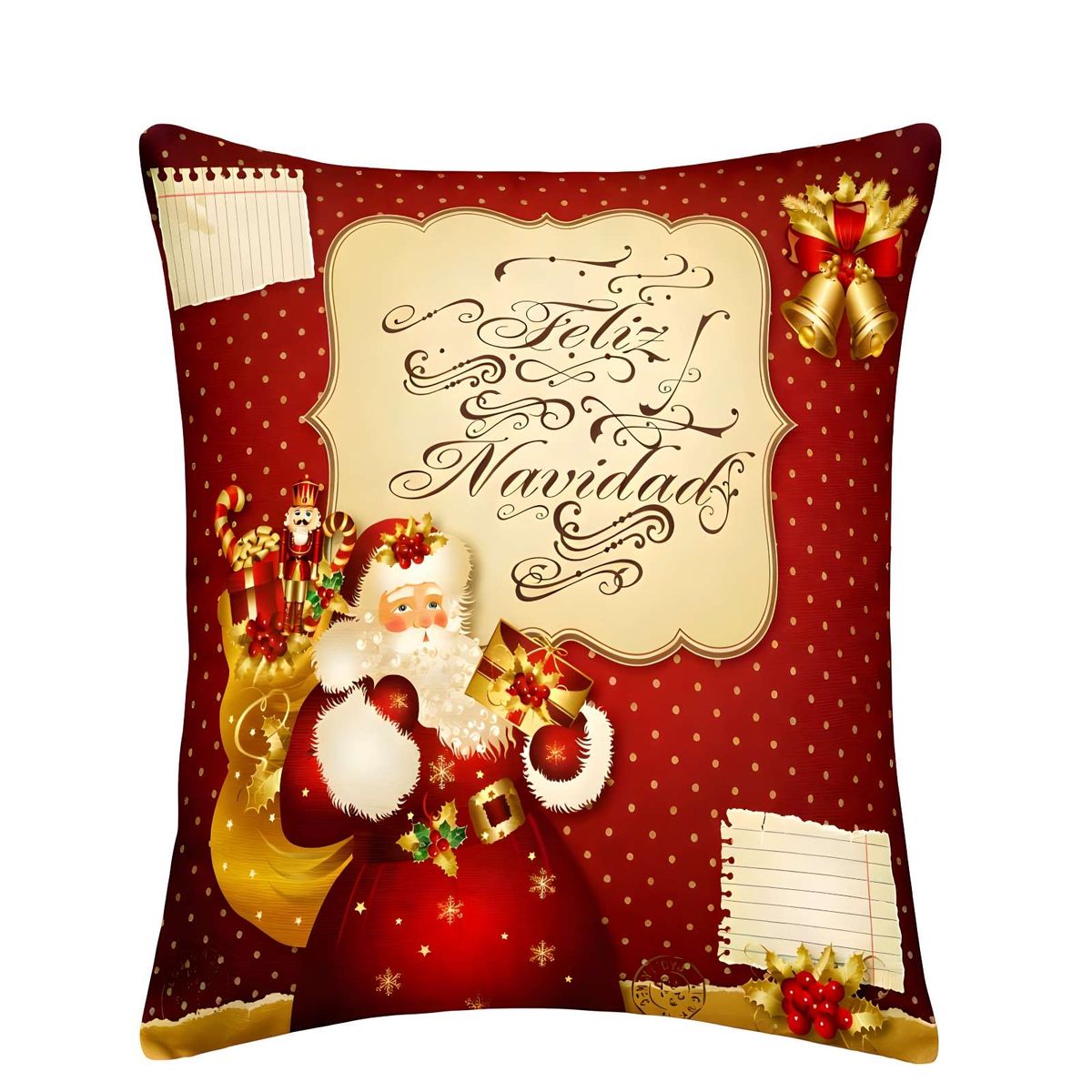 GENERICO - PACK DE 4 FUNDAS DE COJINES DE NAVIDAD 45X45 CM A04