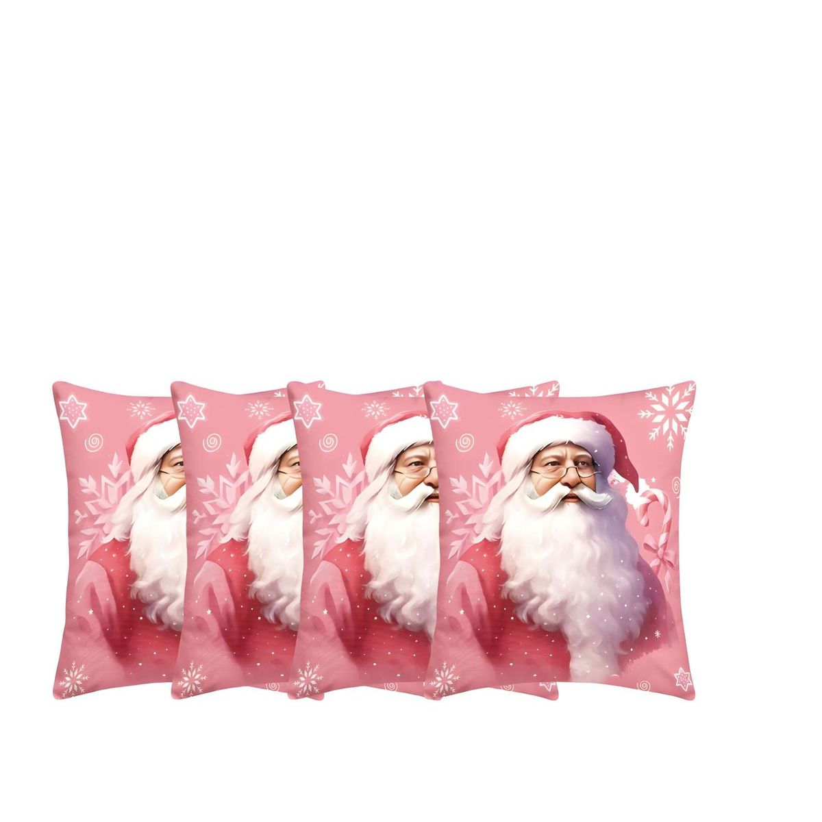 GENERICO - PACK DE 4 FUNDAS DE COJINES DE NAVIDAD 45X45 CM A11