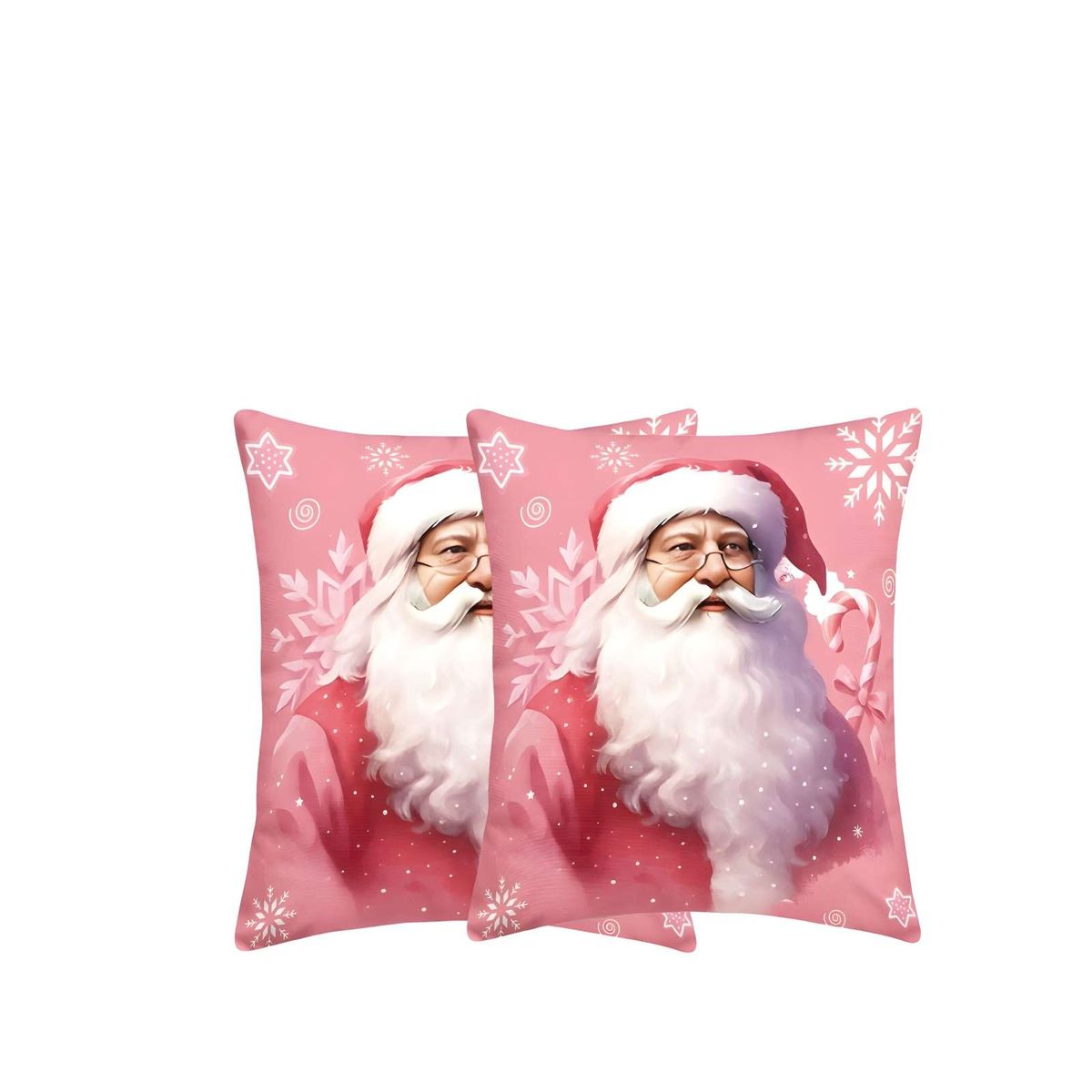 GENERICO - SET DE 2 FUNDAS DE COJINES CON DISEÑO NAVIDEÑO 45X45 CM A11