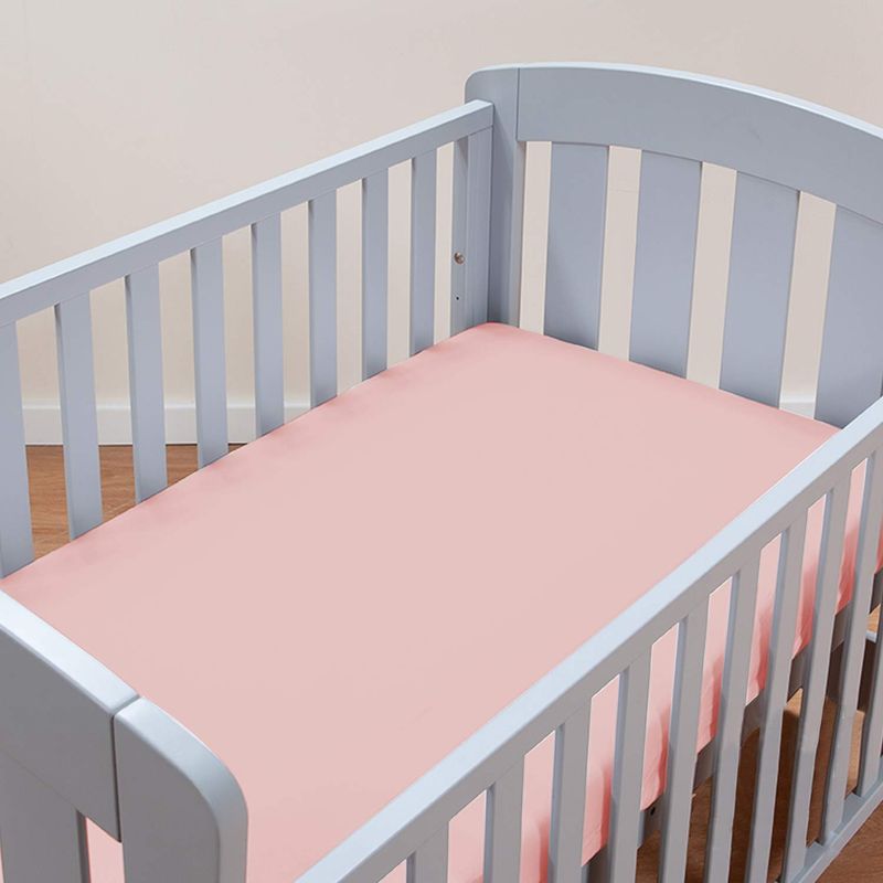 GENERICO - Set 2 sábanas bajeras jersey algodón para cuna ROSA
