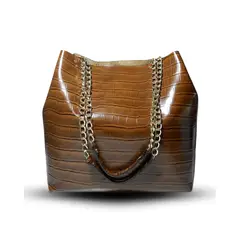 JARDIN DEL ESTE - Cartera de cuero café Amapola
