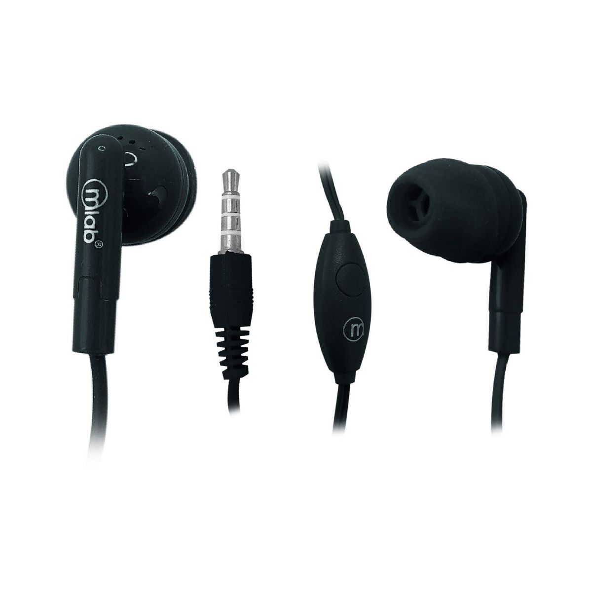 MLAB - AUDÍFONOS IN-EAR WIRED GUMMY C/MANOS LIBRES BLACK MLAB 07721
