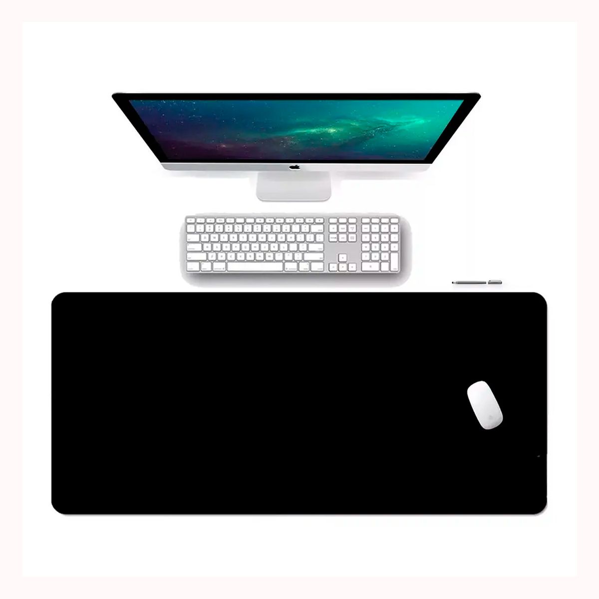 GENERICO - Mouse Pad alfombrilla protector antideslizante 80x40 negro