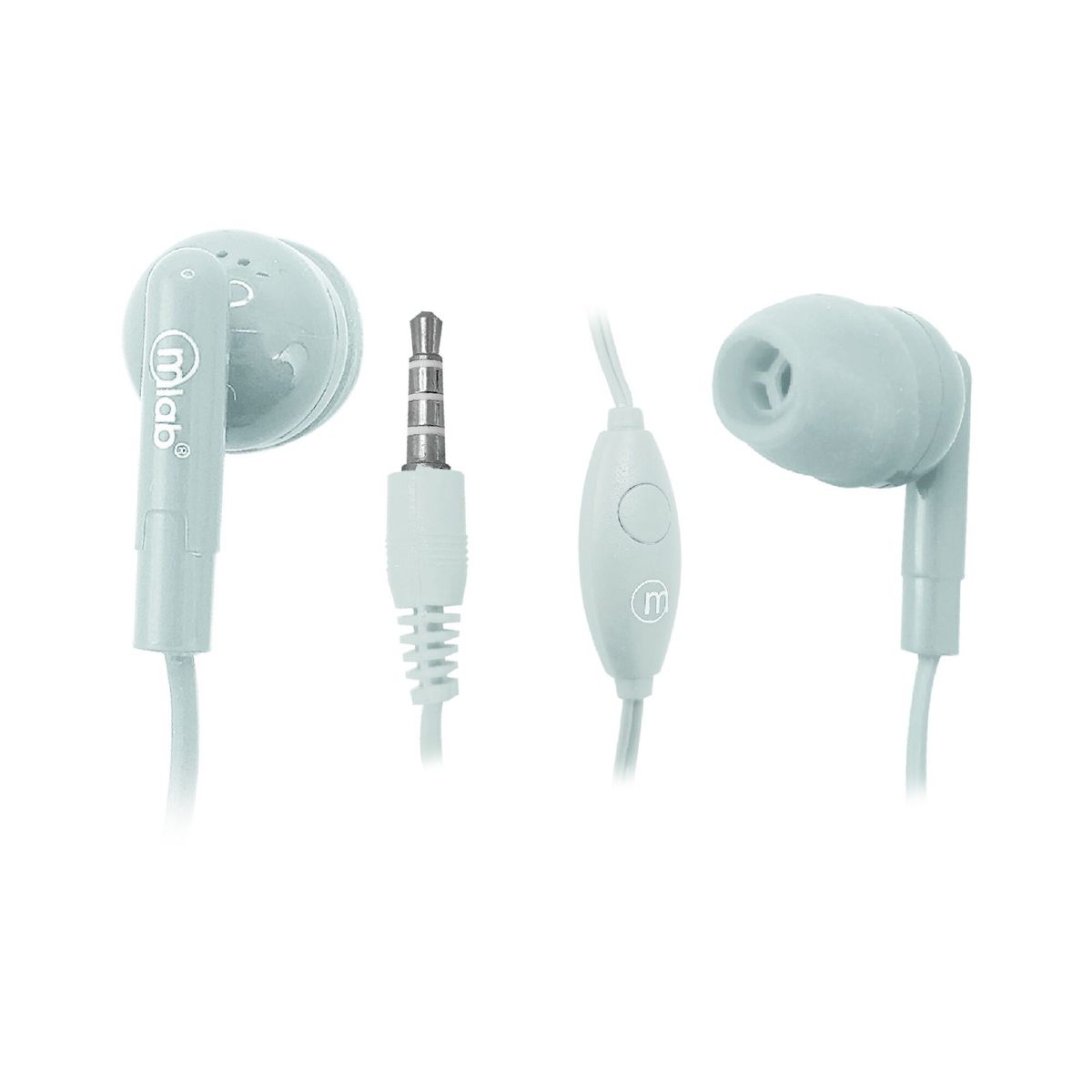 MLAB - AUDÍFONOS IN-EAR WIRED GUMMY C/MANOS LIBRES WHITE MLAB 07722
