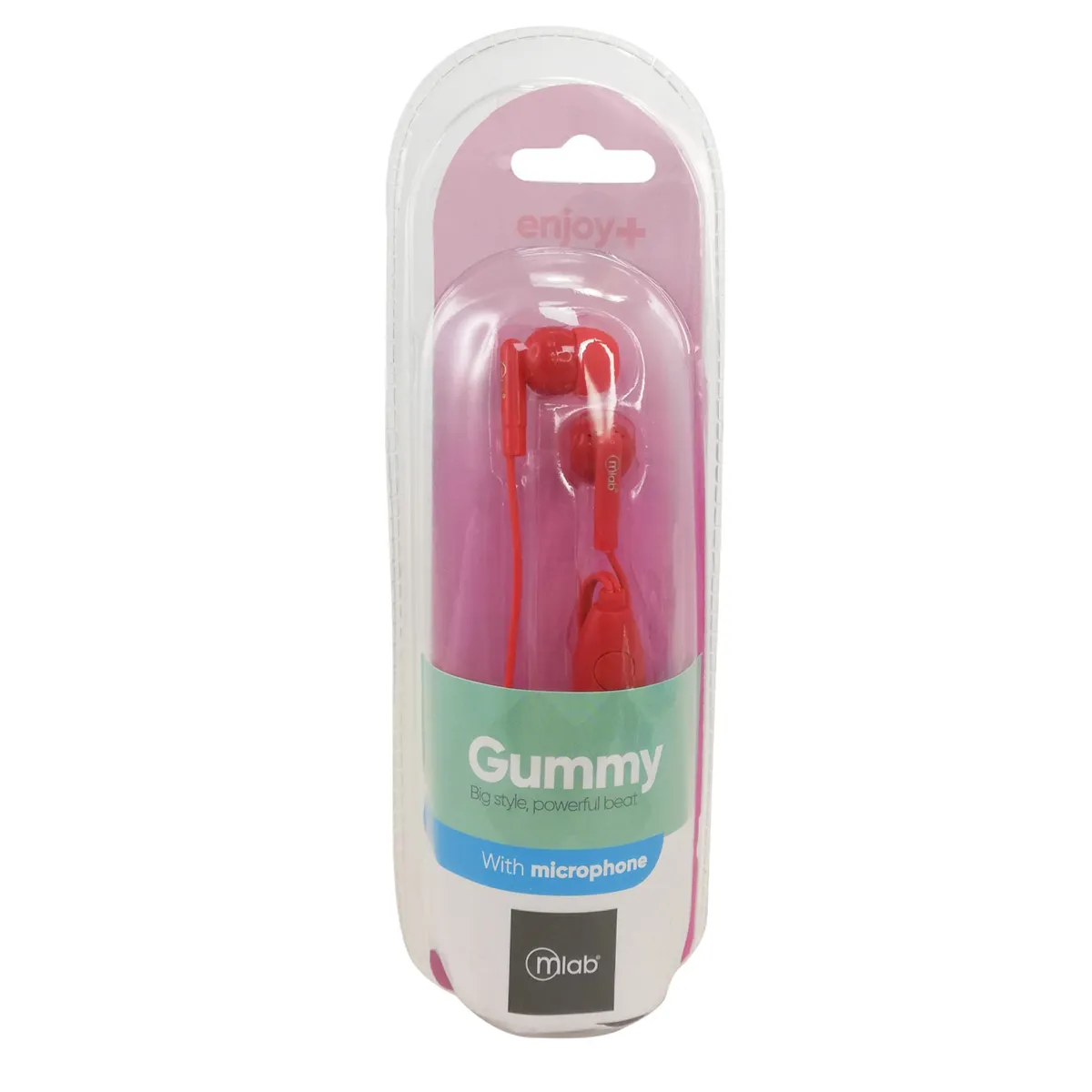 MLAB - AUDÍFONOS IN-EAR WIRED GUMMY C/MANOS LIBRES RED MLAB 07723