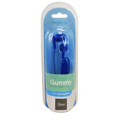 Imagen 2 del producto AUDÍFONOS IN-EAR WIRED GUMMY C/MANOS LIBRES BLUE 07724 Azul