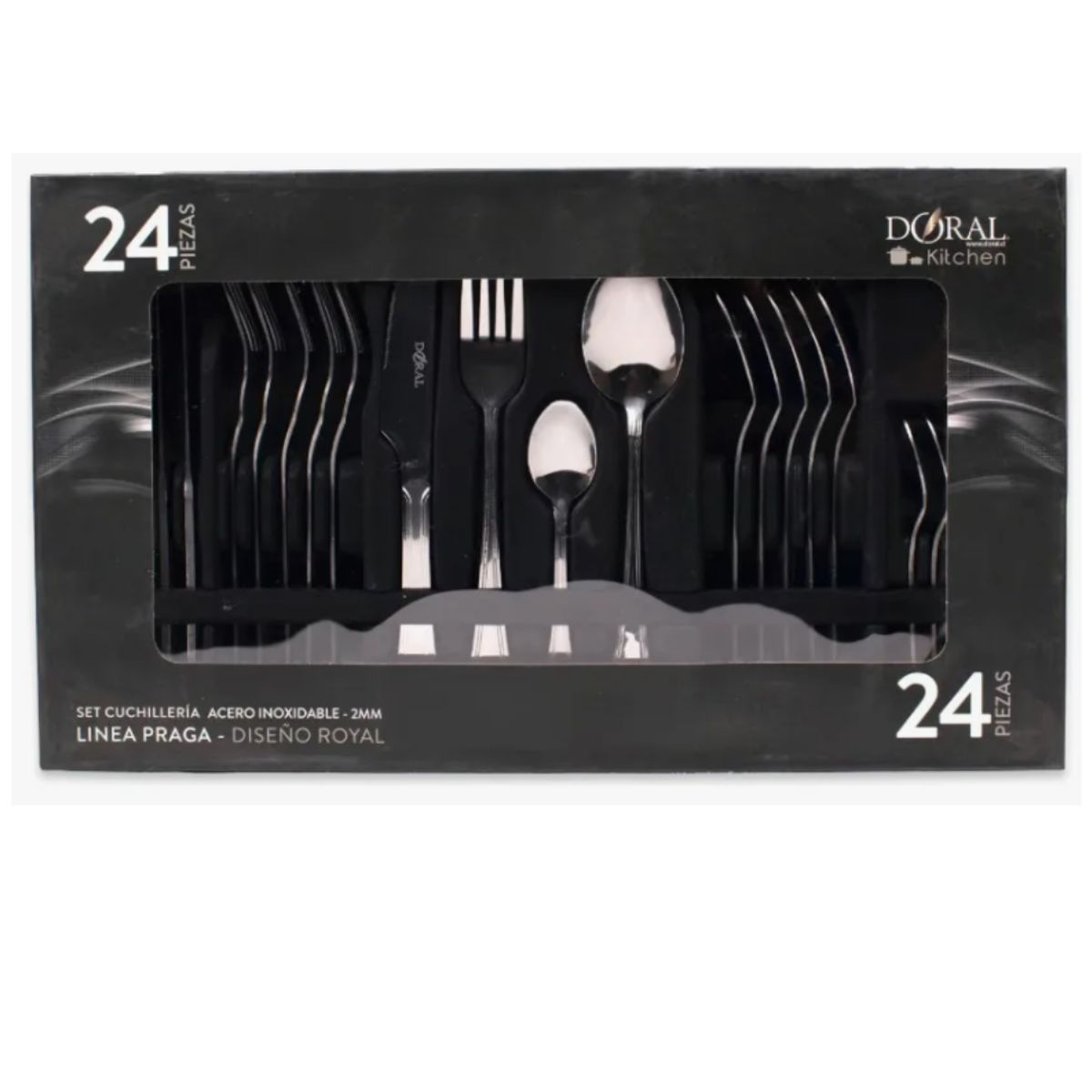 DORAL - Set De Cuchillería Praga 24 Cubiertos Doral 2mm