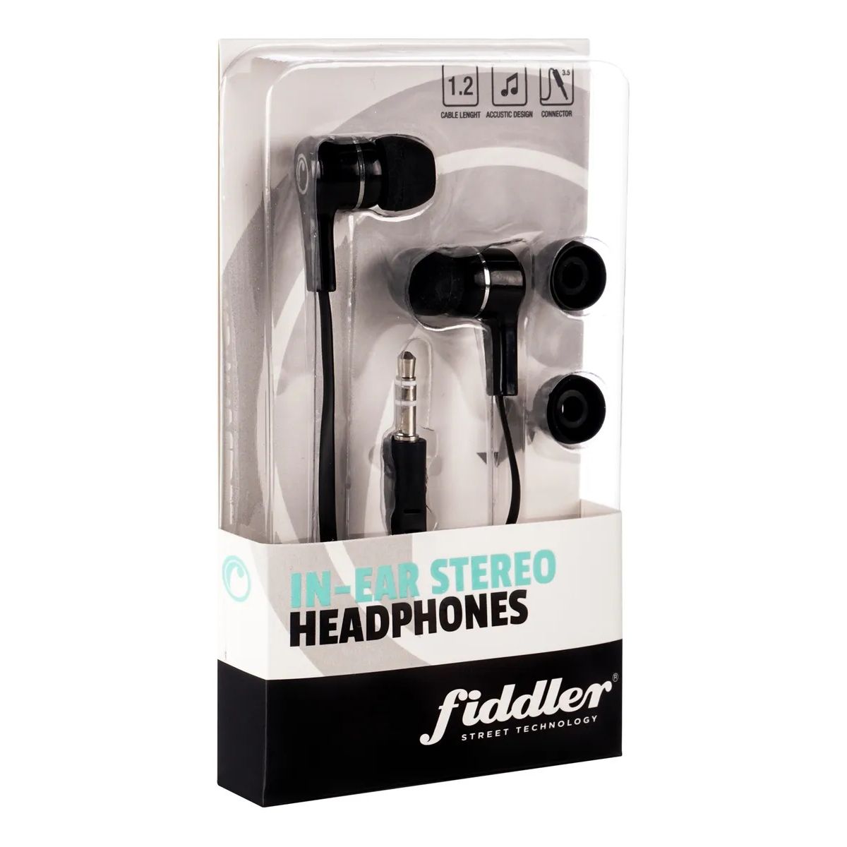 FIDDLER - AUDIFONOS IN EAR STEREO HEADPHONES NEGRO FIDDLER FD-003FB