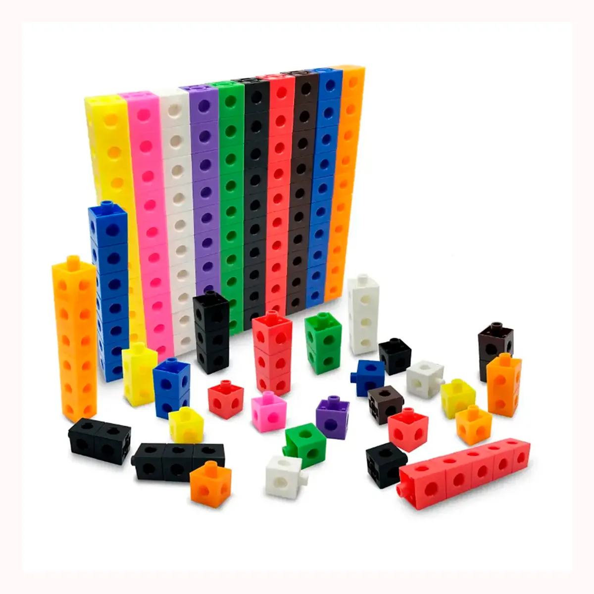 GENERICO - 100 Cubos de encaje unifix matemáticas método singapur