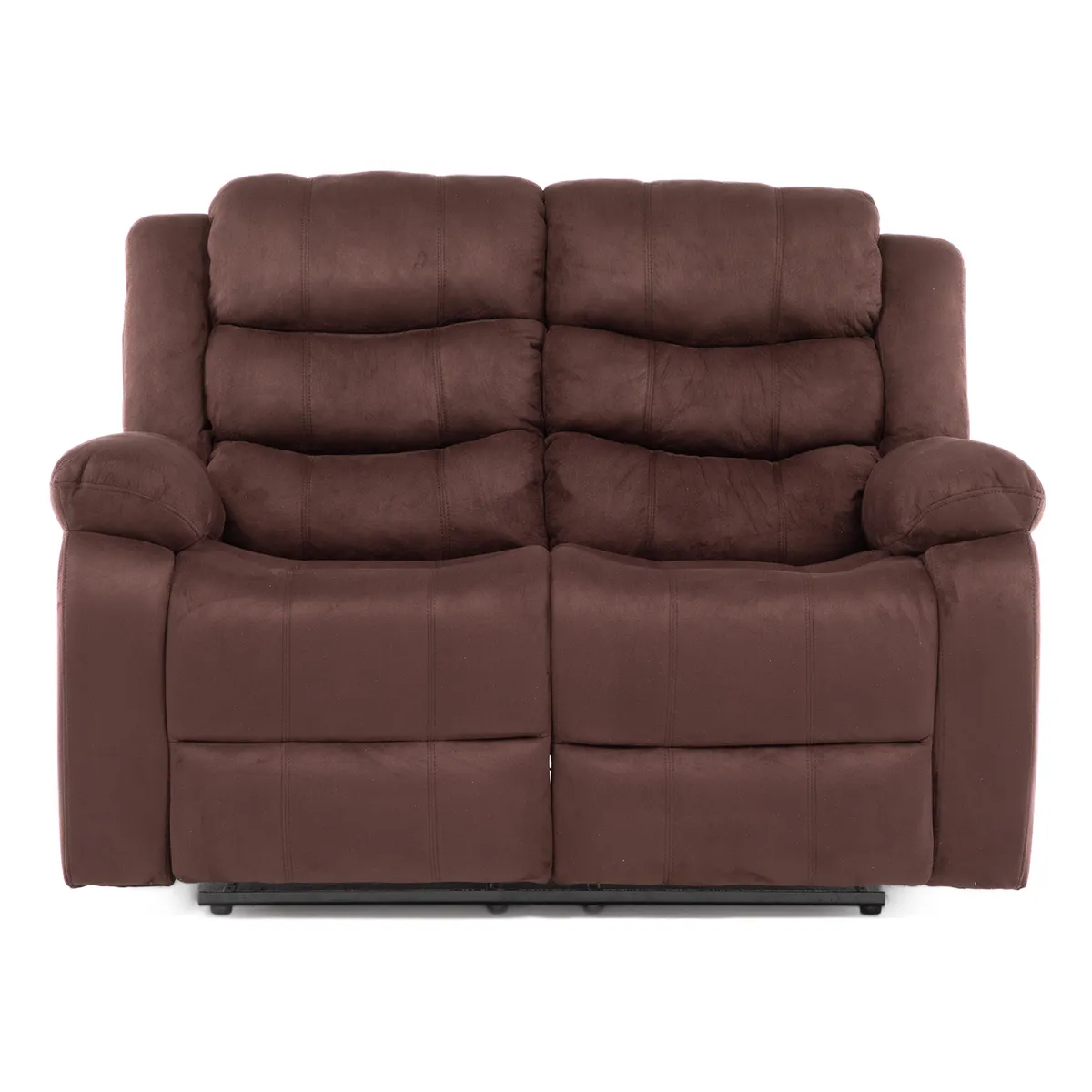 DANIELS - Living Reclinable Sofá 3 Cuerpos + Sofá 2 Cuerpos Café Oscuro Norman