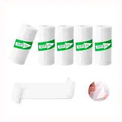 GENERICO - 5 rollos papel adhesivo térmico para mini impresora 58mm