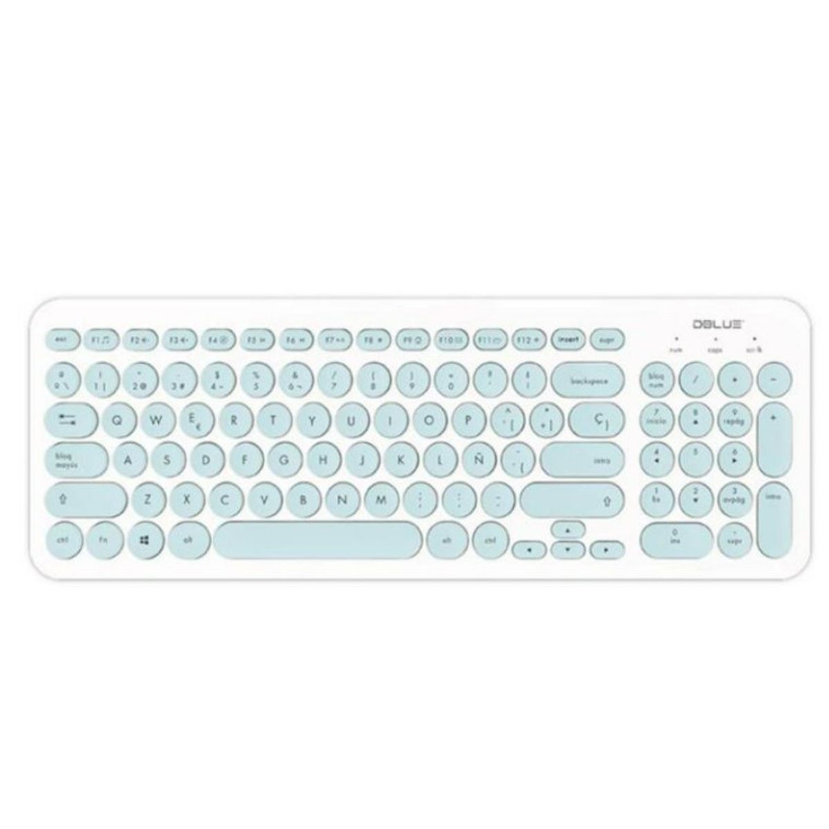 DBLUE - TECLADO ULTRA DELGADO PARA PC WHITEGREEN