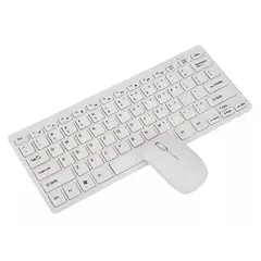 GENERICO - MINI TECLADO BLANCO CON MOUSE INALAMBRICO