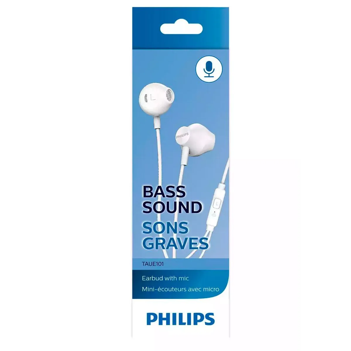 PHILIPS - AUDIFONOS ON-EAR MANOS LIBRES BLANCO TAUE101WT