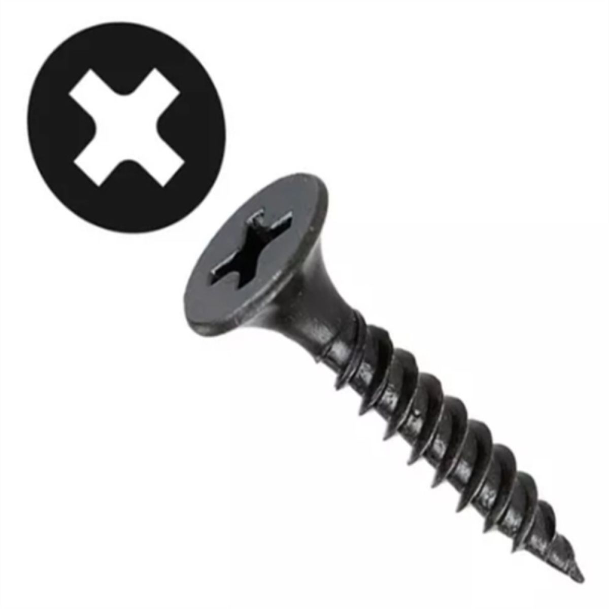 KHOR - Tornillo volcanita pta aguja 1 5/8x6 negro rg balde 500un khor