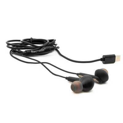 Imagen 2 del producto AUDIFONOS MANOS LIBRES HI-FI TYPE C 1.2 MTS NEGRO TM-300517 Negro