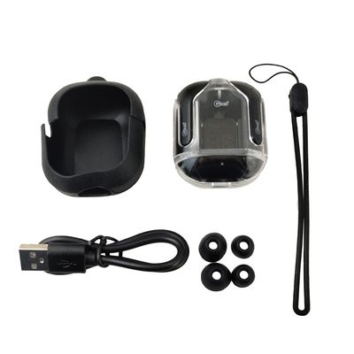 Imagen 2 del producto AUDIFONO TWS GLASS CRYSTAL + SILICON CASE BLACK 09353 Negro