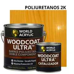 WORLD ACRYLIC - Barniz WoodCoat Ultra™ Poliuretano 2k A+B Galon