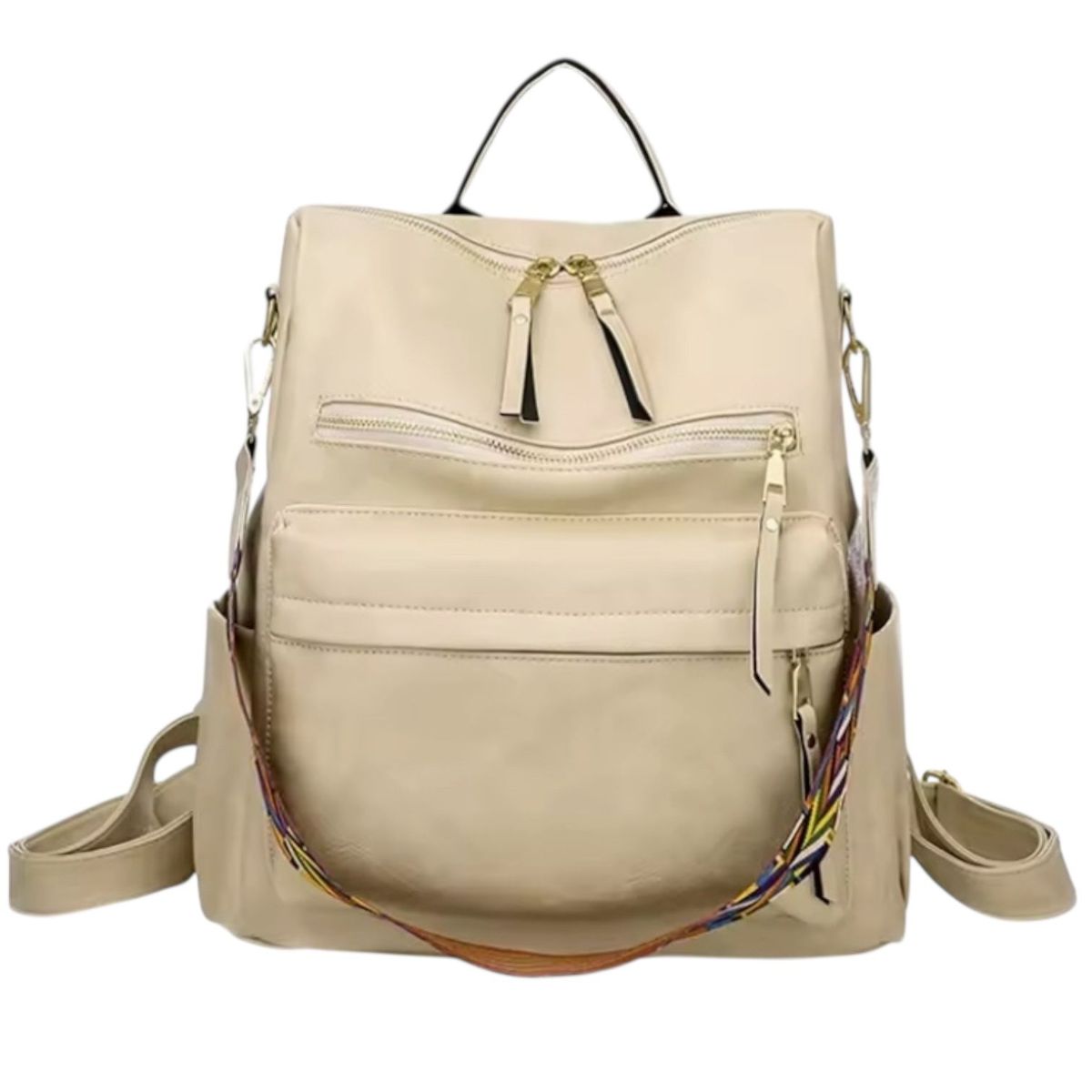 GENERICO - Mochila Cartera De Cuero PU Mujer Elegante Multifuncional