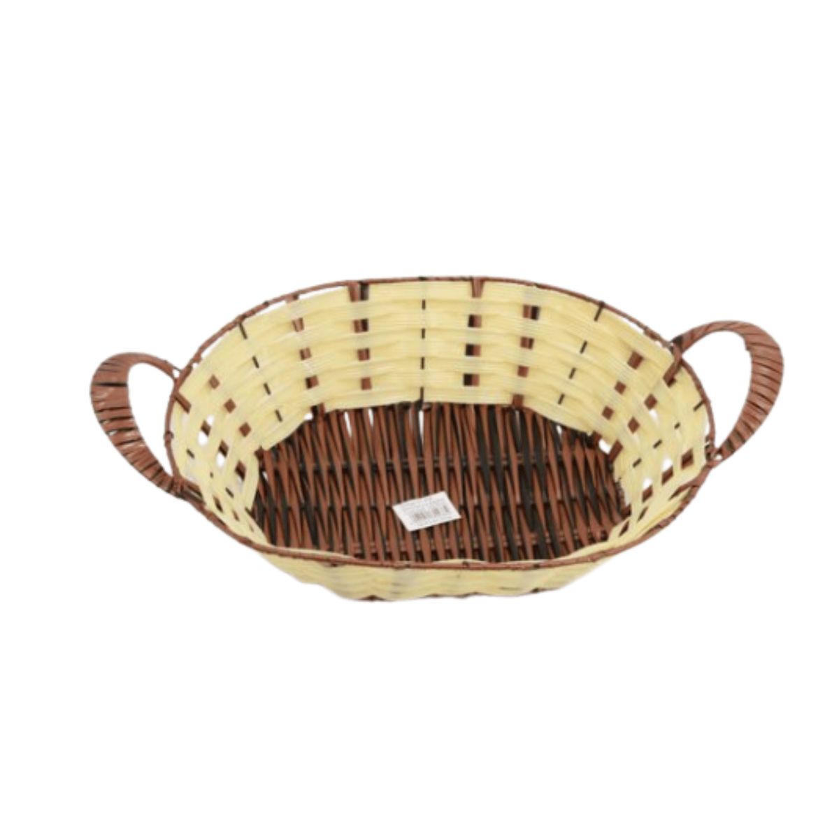 HOMESTAR - Cesta Rectangular de Mimbre con Asas - 35x24x11 cm