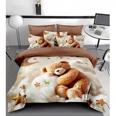 GENERICO - CUBRECAMA DE NIÑO DISEÑO 5D TIERNOS OSITOS 1.5 PLAZA DE VERANO TF