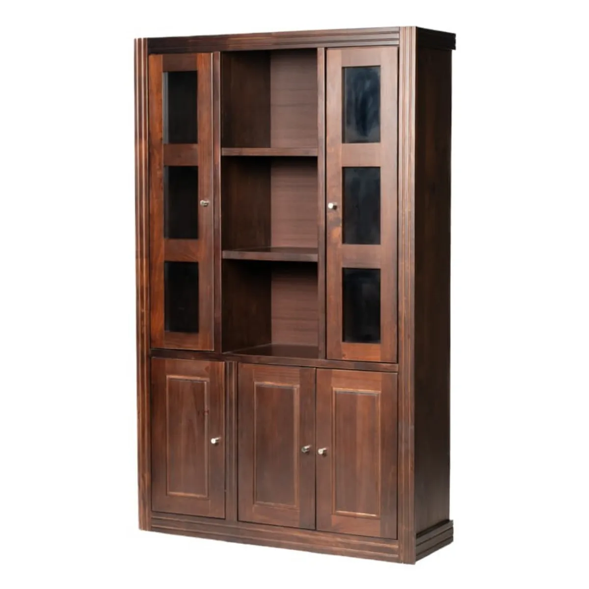 GENERICO - Vitrina Hema 3 cuerpos Madera Chocolate