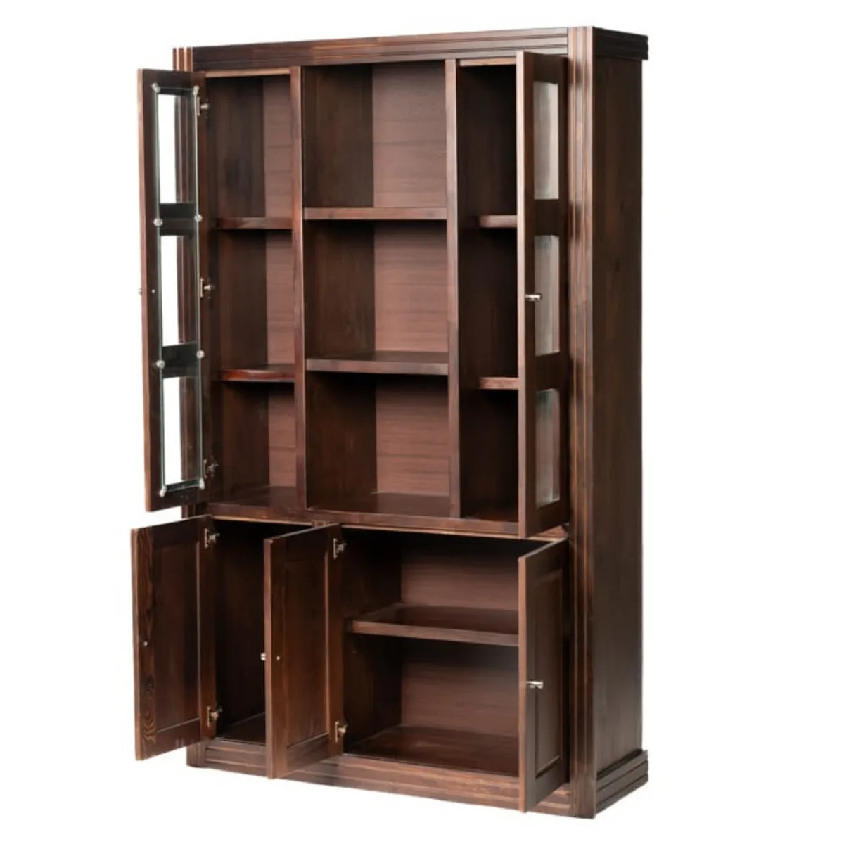 GENERICO - Vitrina Hema 3 cuerpos Madera Chocolate