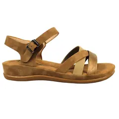 THUNDER BLUE - Sandalias Baja Mujer con Hebilla para Verano 12363 Marrón