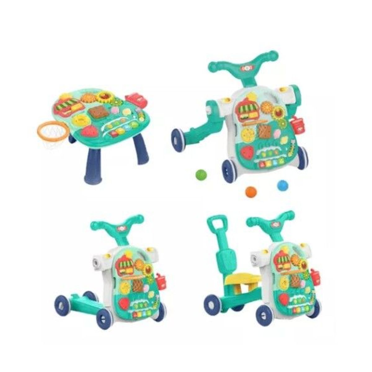 GENERICO - Caminadora Corre Pasillos 4 En 1 Multifuncional Verde